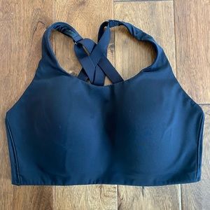 Womens size 38DD Lululemon Energy High Support Black Sports Bra